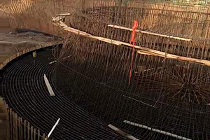 安庆砼烟囱新建施工现场